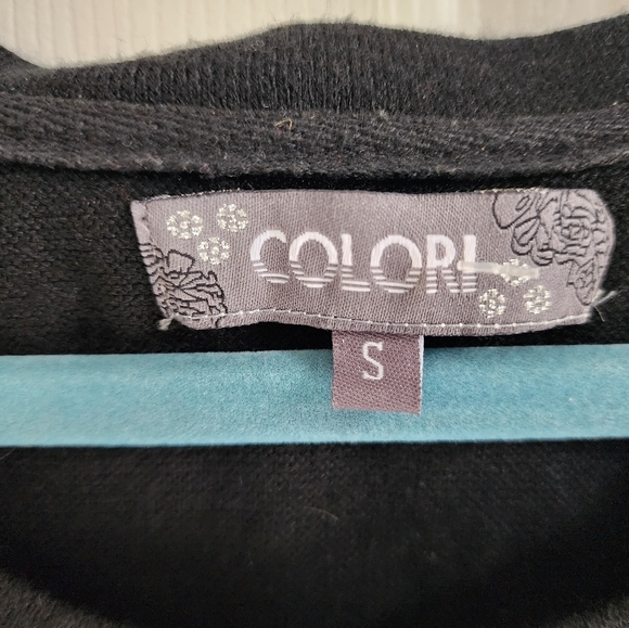 Colori Mixed Media Graffiti dress with Lace and crochet flowers Art To Wear Sm - Picture 7 of 7